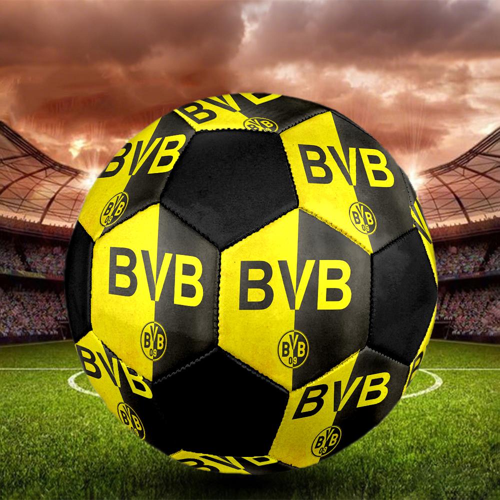 Pallone da Calcio Borussia Dortmund, colorato, adatto a tutte le età, cucito a macchina, materiale PVC, qualità da competizione, resistente e ad alto rimbalzo