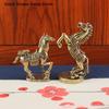 Creative Metal Craft Home Decorations Vintage Brass Horse Statue Desktop Ornament Decoration Zodiac Horse Statue Stereoscopic