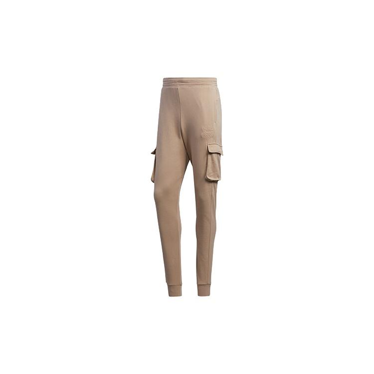 adidas originals Embossed Pant Cargo Pocket Bundle Feet Casual Sports Pants Khaki Brown Men s GT7286 XL