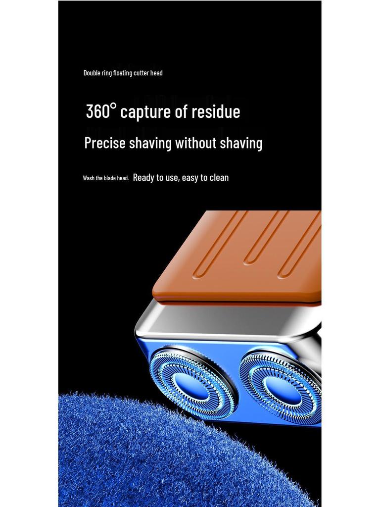 Official Men's Rechargeable Portable Mini Electric Shaver - Washable for Home and Car Use