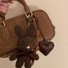 Plush bunny pendant leather love bag pendant cartoon doll cute keychain gift miu series