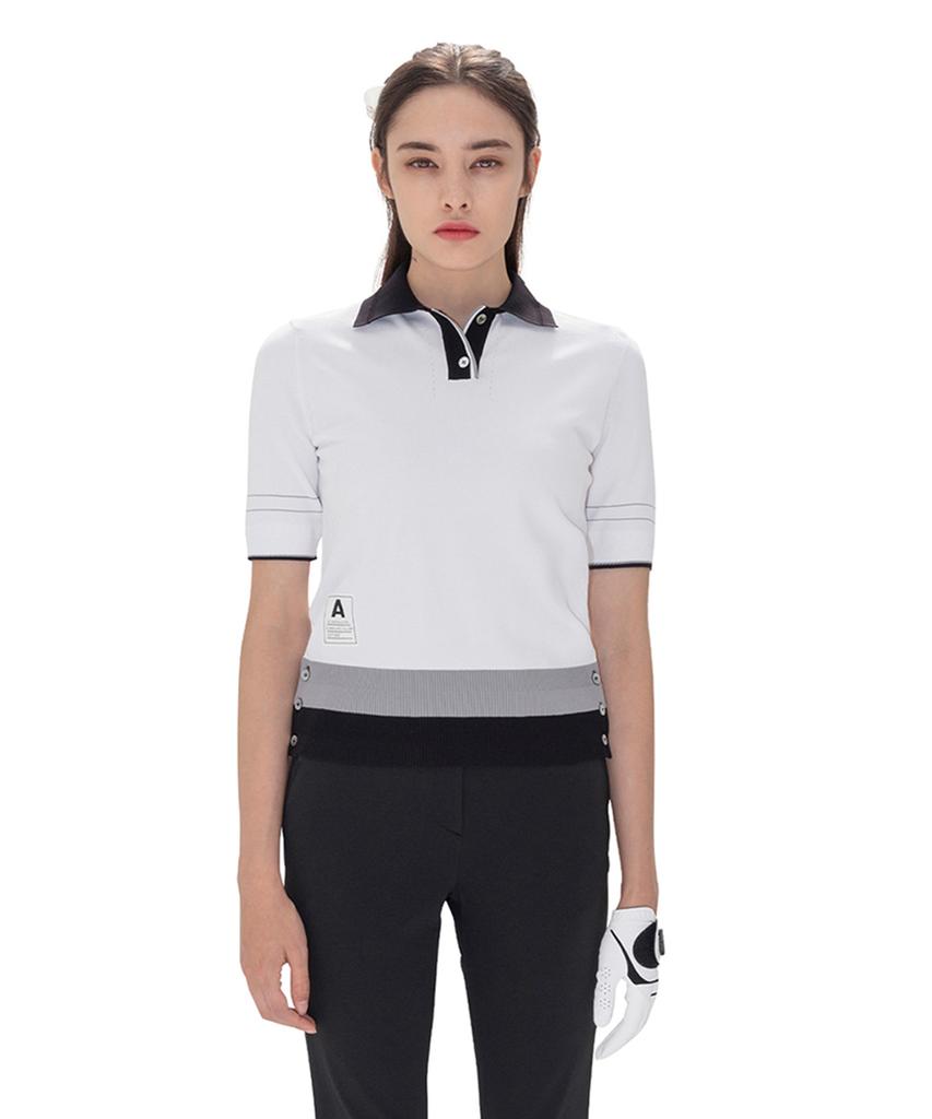 AVEN Classic Knit Polo Shirt White