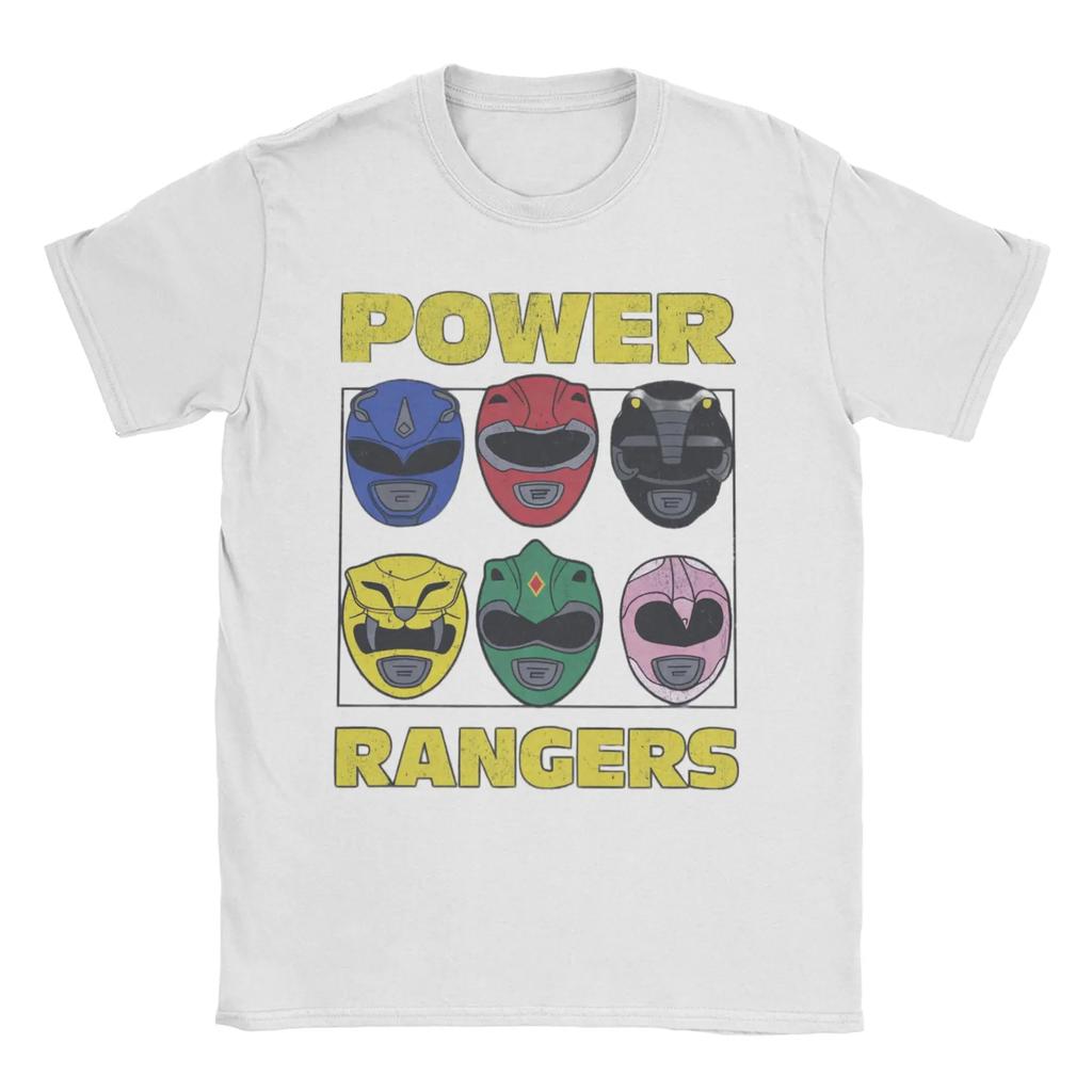 Vintage Power Rangers Tshirts Unisex Unisexs Crewneck 100 Cotton T Shirt Short Sleeve Tee Shirt Adult Clothes
