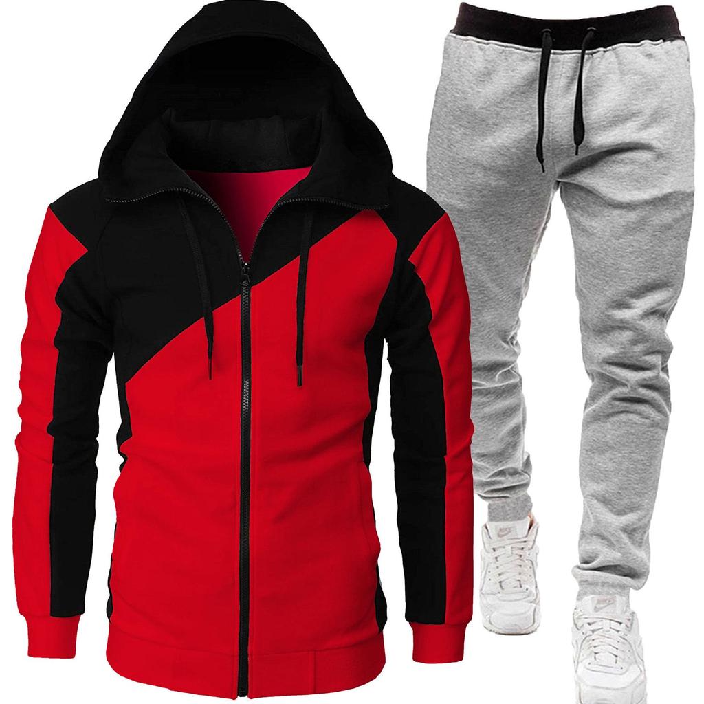 Men's Two-Tone Sports Jacket + Velvet Winter Suit 