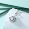 Fashion Star Zircon Rhombus Pendant 925 Sterling Silver Four-leaf Clover Necklace Women's Niche High-end Ins