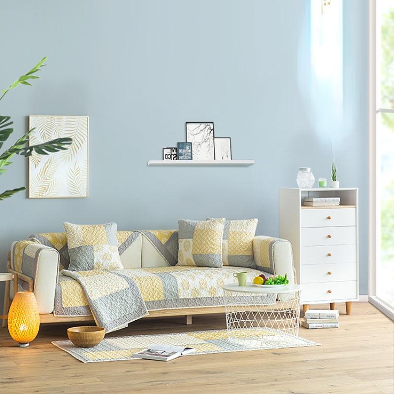 Nordic Washed Cotton Sofa Cushion All Season Universal Fabric Simple Modern Korean All-inclusive Universal Cover Scarf Cushion