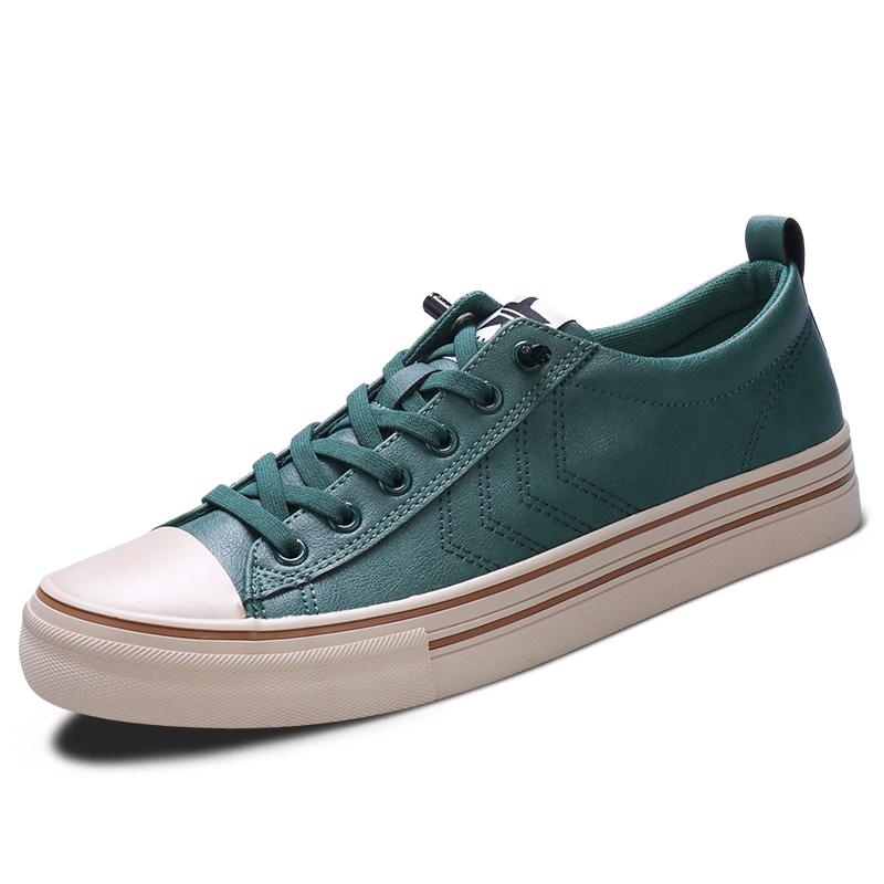 Fashion New Fashion Mens Casual Shoes Youth Teenage Leather Footwear for Men Lace-up Male Casual Sneakers Versatile Male Vulcanize Shoes