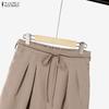 ZANZEA Women Sleeveless Blouse and Long Pants Summer Two Piece Suit Sets