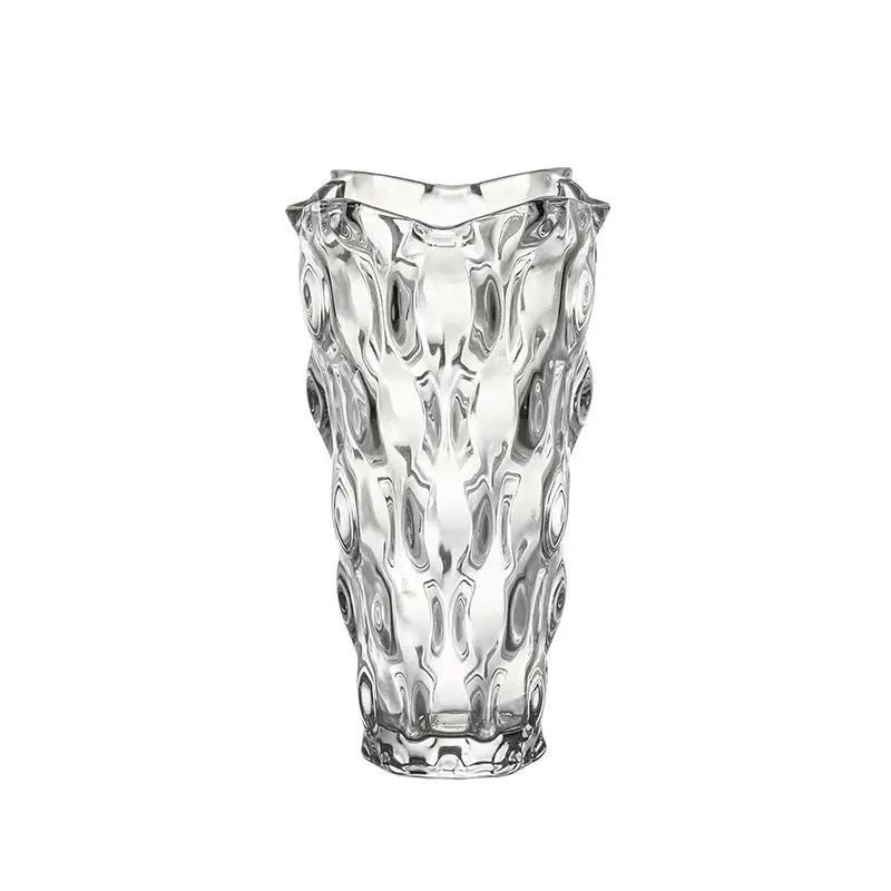 Large Size Luxury Crystal Glass Vase Creative Flower Arrangement European Sle Home Living Room Decoration Bottle