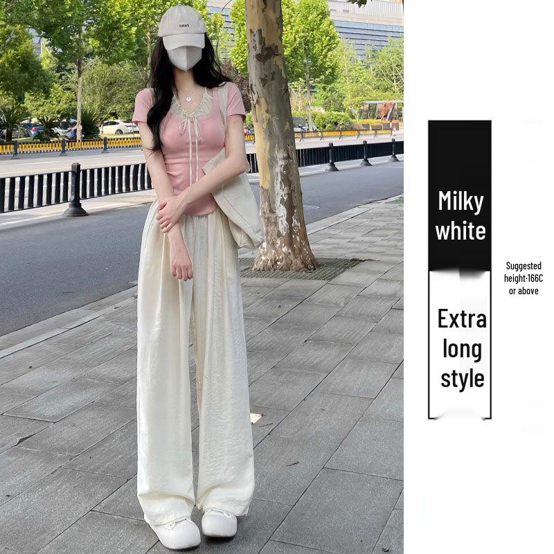 2025 Damen High Waist Locker Yamamoto Milchpuff Weitbein Sporthose