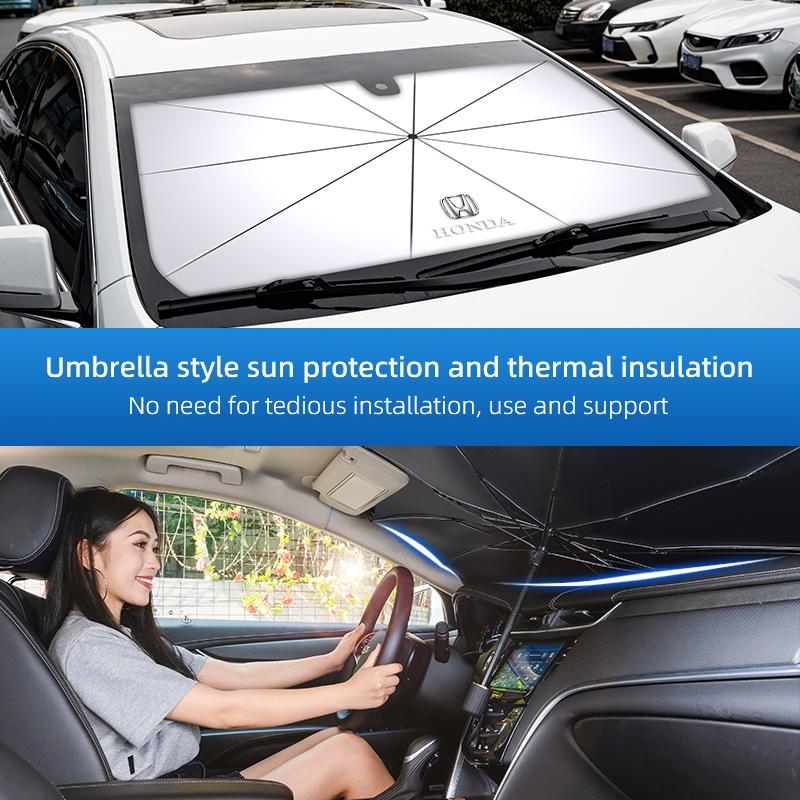 Car Windshield Sunshade Umbrella UV Protection Accessories For Honda Civic Fit Jazz Accord Pilot CRV Odyssey Passport City SM1