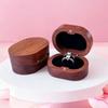Handmade Wedding Ring Box Double Slots Walnut Wood Rings Box Rings Bearer Box  Ring Display