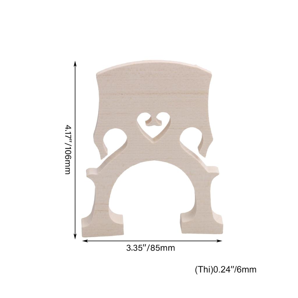 Yibuy 5er-Pack Holzfarbe Volle Größe 44 Musikinstrument Ahorn Cello Steg