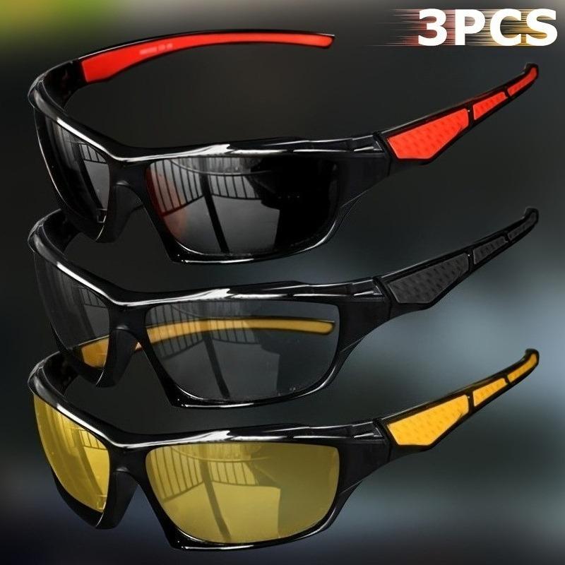 3PCS UV 400 Sunglasses for Travel Camping Rock Climbing Fishing Hiking Outdoor Anti Glare Fashionable Glasses