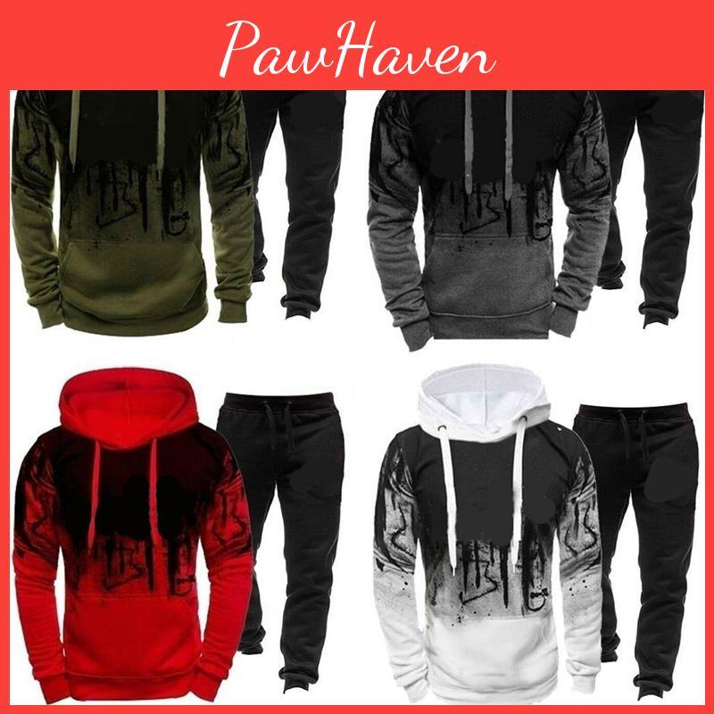 Stylish Men's Tracksuit With Comfortable Hoodie And Relaxed Sweatpants For Everyday Fashion