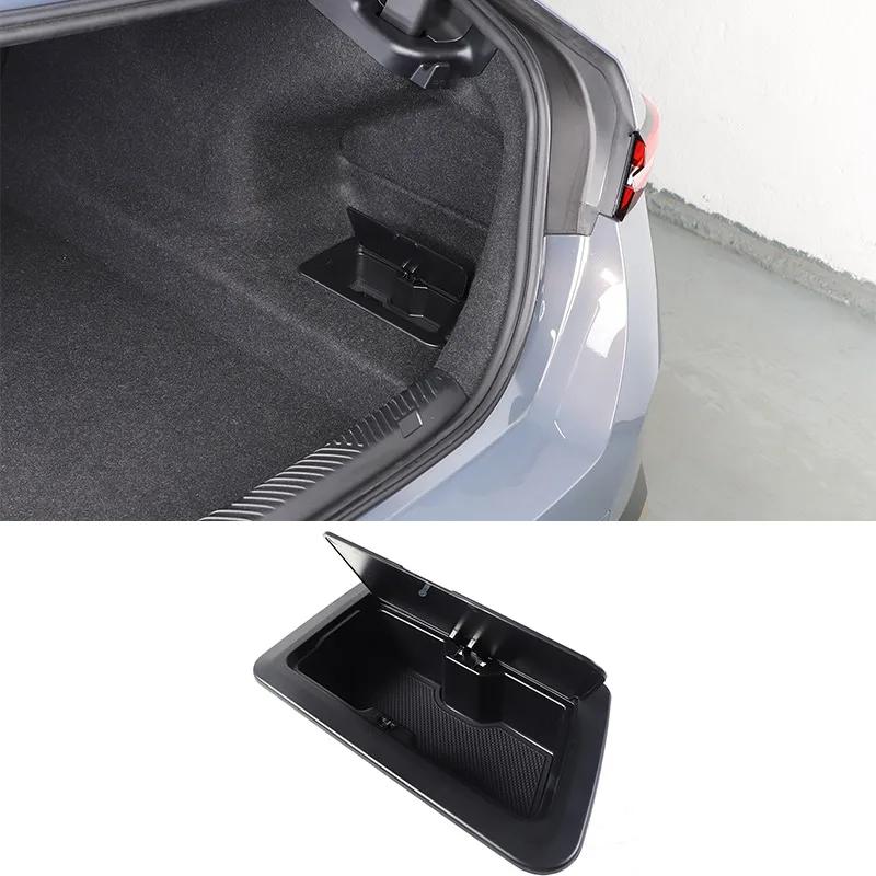 ABS Black For BMW 5 Series G60 2025 2025 Car Rear trunk Side Storage Box Multi functional Storage Box Car Interior Accessories