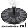 New Round Solar Bird Bath Fountain with Floating Pump and Light