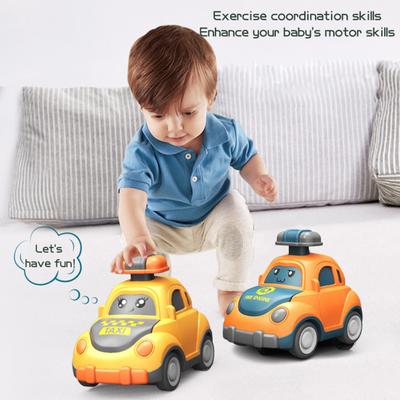 1/3 Stück Kinderauto mit Cartoon-Ausdruck, Spielzeug zum Drücken und Loslassen, Trägheitsantrieb, zurückziehen, Kinderfahrzeugmodell, pädagogisches LKW-Spielzeug, Kleinkinder, Jungen, Mädchen, Geschenk