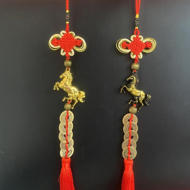 2026 Year Of The Horse Wall Hanging Car Rearview Mirror Pendant Ornament New Year Mascot Pony Lucky Decoration Housewarming Gift