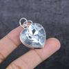 Natural White Topaz Gemstone 925 Sterling Silver Jewelry Pendant 1.65" P5C25