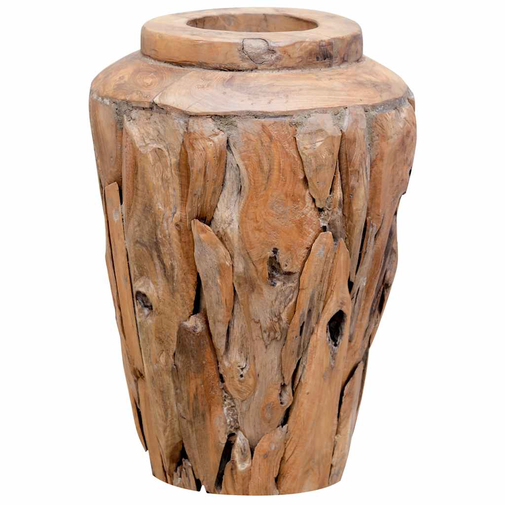 vidaXL Deko-Vase 40 X 60 Cm Massivholz Teak