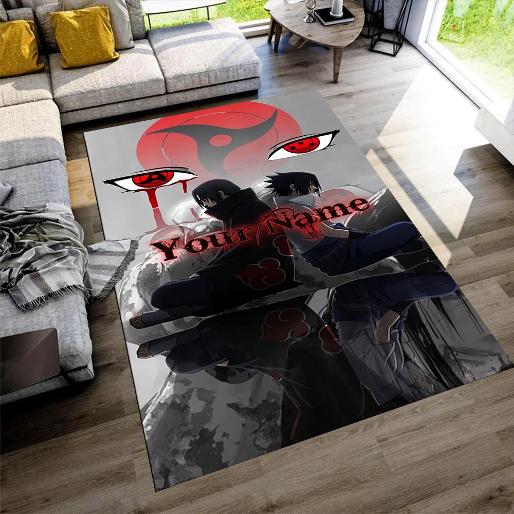 Naruto Character Customize Your Name Carpet Perfect for Dining Room Decorate room Dormitory Hallway Anti-slip Rug Anime Office Decor