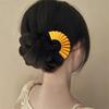 Zinc Zinc Alloy Fan Shape Hair Stick Golden Chinese Style Hairpin Fashion U Shape Hair Frok  Girl