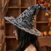 Gothic Halloween Wizard Hat Tall Pointed Cone Top Cosplay Witch Cap  Cosplay Events