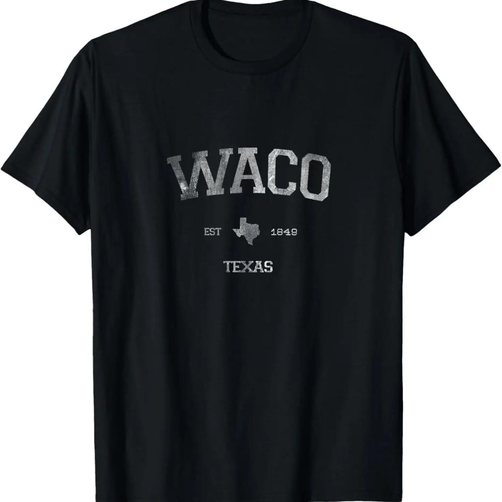 Classic Waco Texas TX State Vintage Sports Style T-Shirt