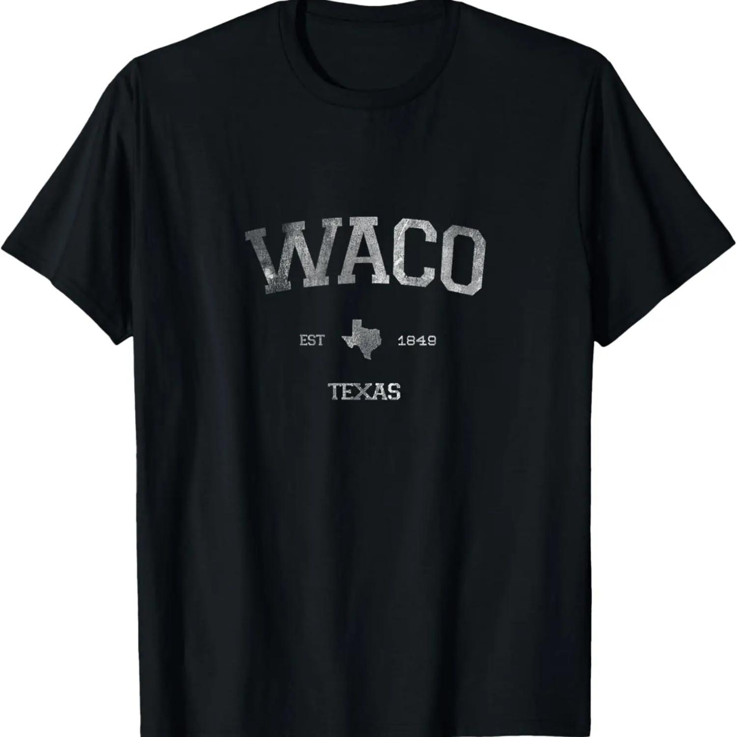 Classic Waco Texas TX State Vintage Sports Style T-Shirt S чёрный