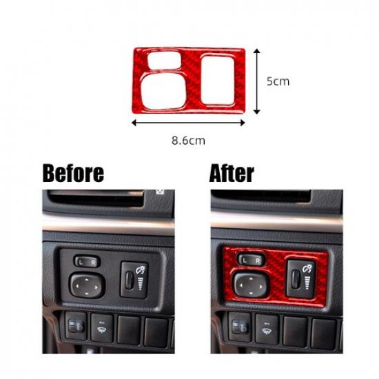 Red Carbon Car Interior Dim Light Panel Trim Sticker For Lexus CT200h 2011-2017