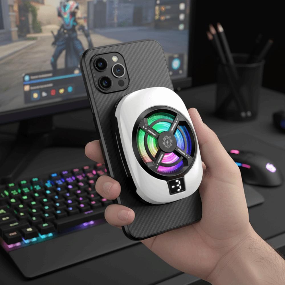 Digital Display Portable Phone Cooler Powerful Cooling Fan Phone Cooler Backclip Gaming