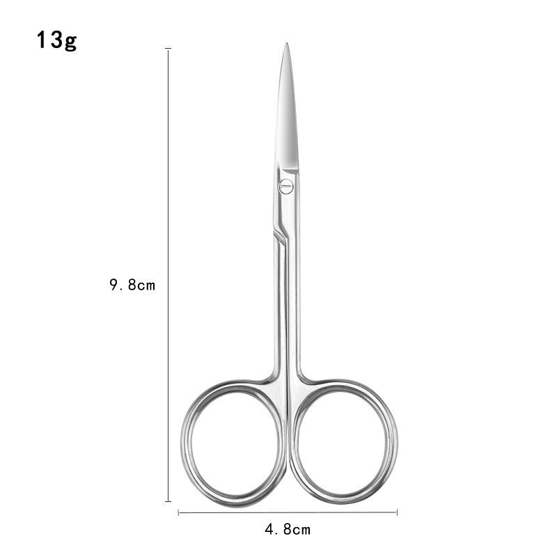Russian-Style Stainless Steel Cuticle Nippers & Eyebrow Trimmers - Pointed Tip Beauty Scissors