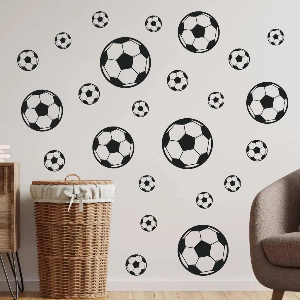 Cartoon Football Wall Stickers for Kids' Rooms, Nursery, and Dorms - Home Decor, Self-Adhesive