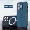 Magnetic Leather Phone Case for iPhone 11-16, Compatible with iPhone 12-15 Pro Max, Elk Head Design, Japanese & Korean Style