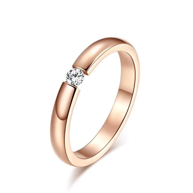 

Engagement Ring for Women Stainless Steel Silver Color Gold Color Finger Girl Gift US Size 5 6 7 8 9 10 5