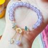 Camellia Daisy Crystal Bracelet Girlfriend Style Colorful Exploding Bead Sunflower Glass Bracelet for Women