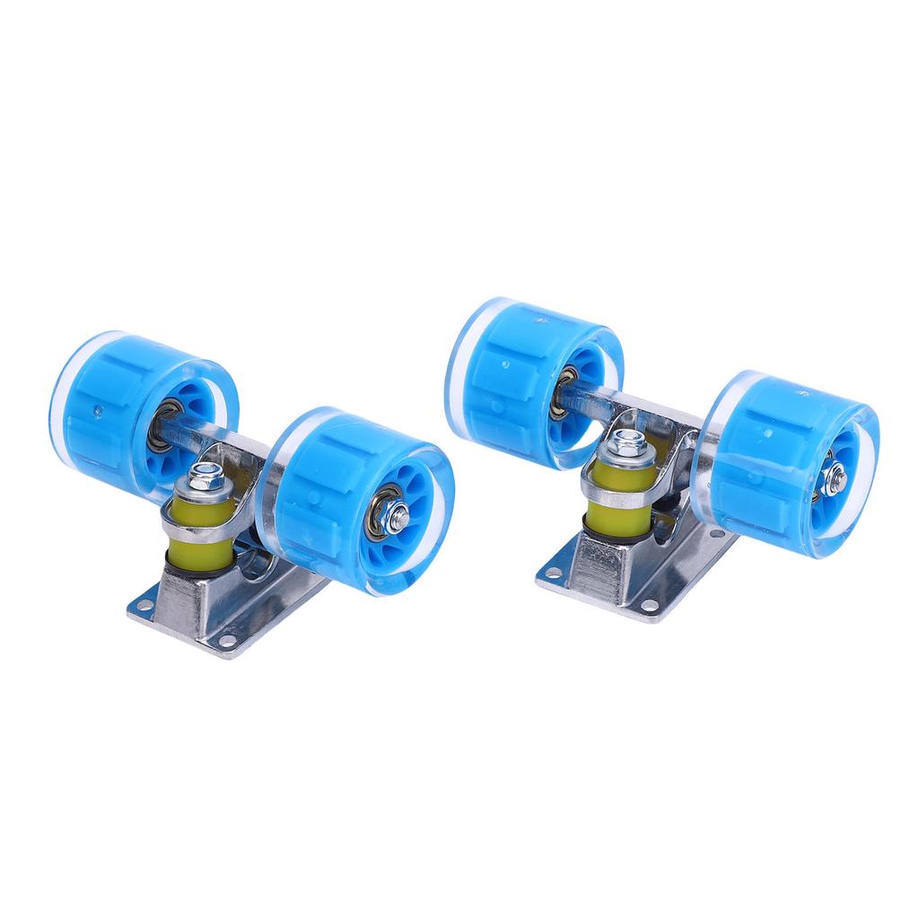 1 Pair   Trucks and Wheels PU Longboard 3.2 Inch Trucks Wheels Combo Set for Cruiser Aluminum Alloy 55x45mm