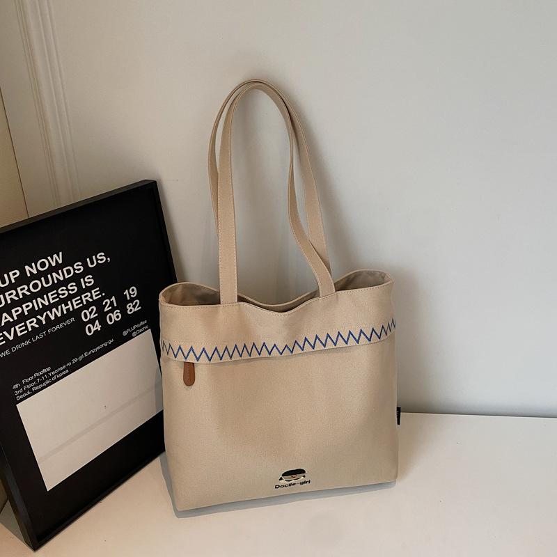 Fashionable, Simple, Large-capacity Single-shoulder Bag with A Niche Design Sense, Tote Canvas Bag