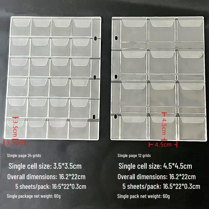 Álbum de Coleção de Moedas de Grande Capacidade: Pasta Colecionadora de Folhas Soltas para Moedas Antigas e Comemorativas com Páginas Transparentes para Cédulas.
