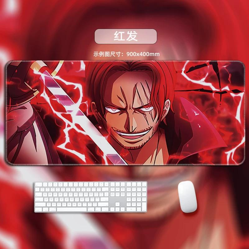 One Piece Leather Mouse Pad  Oversized Small Office Gaming Keyboard Pad Desk Pad Bristle Bracelet  Monkey D. Luffy  Roronoa Zoro  Decorative Desk Mat