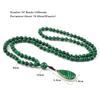 Natural Malachite Stone Beaded Necklaces and Bracelets Women Green Beads Pendants Charms 108 Mala Prayer Necklaces Men Yoga Jewelry