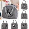 Travel Portable Food Thermal Insulated Children Picnic Waterproof Oxford Zipper Breakfast Thermal Bag Garland Letter Pattern Bag