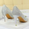Duży rozmiar 43 Damskie czółenka Buty ślubne Błyszczące cyrkoniami Panna Młoda Szpilki 7 CM 10 CM Luksusowe czółenka Buty imprezowe