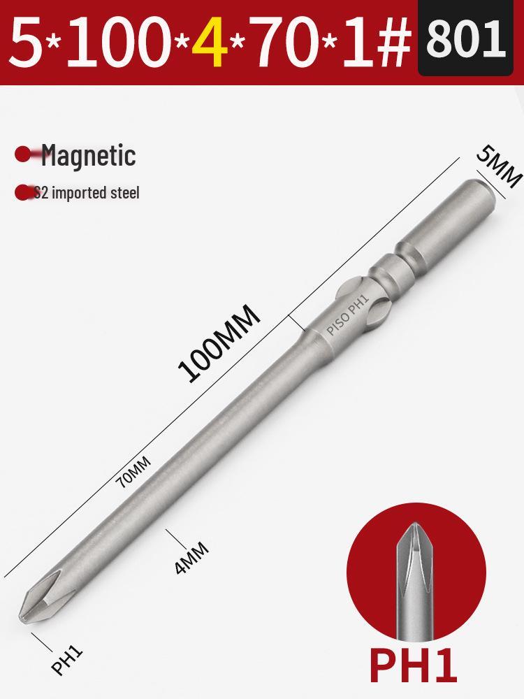 Imported S2 Steel 5mm Magnetic Electric Screwdriver Bits (801/800), 101-Piece Set