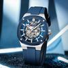CURREN Men Automatic Mechanical Original Waterproof Silicone Strap Luminous Business Fashion Clock