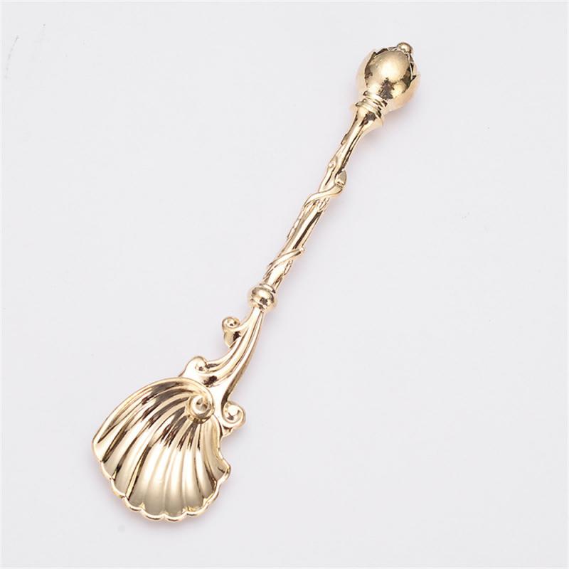Ice Cream Spoon Zinc Alloy Eco-friendly Wholesale Creative Tableware Milk Spoons Retro Kitchen Accessories Stirring Spoon