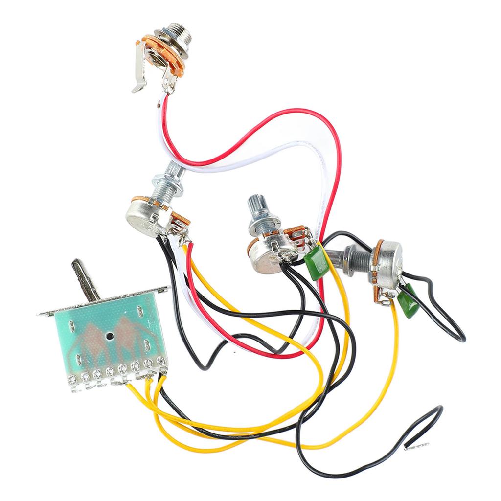 Accessorio Cablaggio Circuito Chitarra Selettore a 5 Vie Jack Cablaggio Controllo Tono Volume Chitarra
