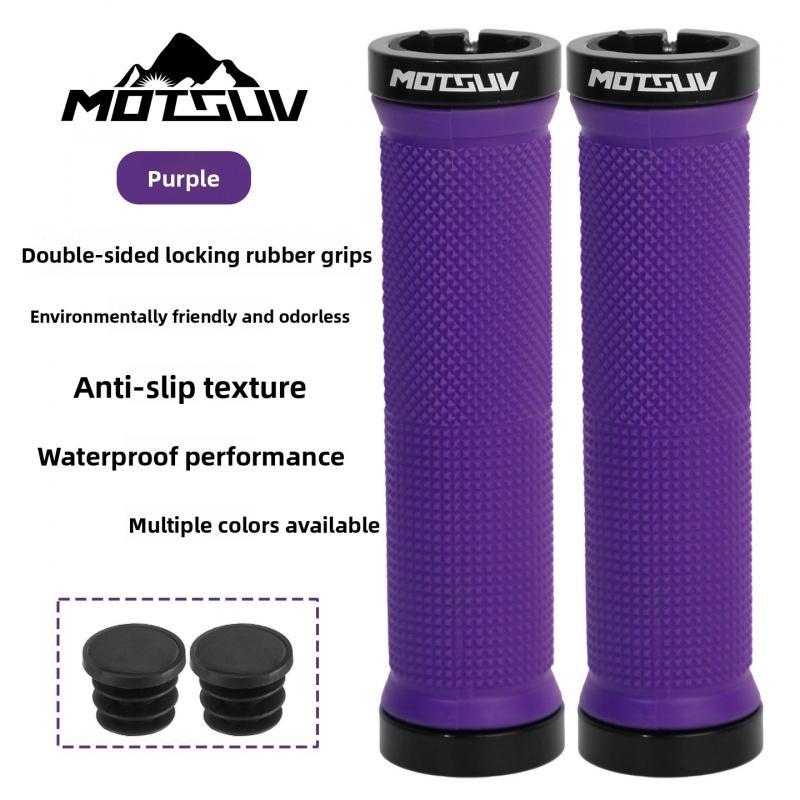 MOTSUV 1 Paar MTB BMX Langlebige Anti-Vibrations Rutschfeste Gummi Gerade Lenkergriffe, Dual Lock-on Passform 22,2 mm Off-Road Radfahren