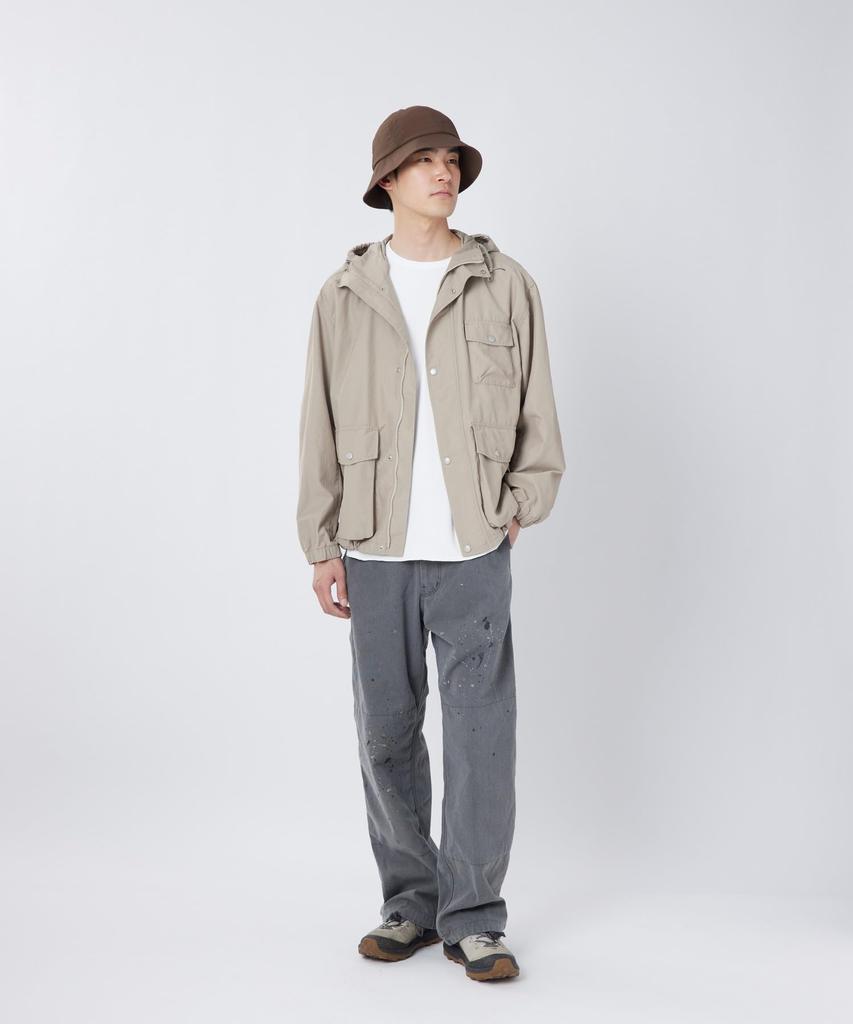 Light Dobby Cloth Parka Hoodie for Men and GREIGE M [Snow Peak] JK-26SU009 Women,
